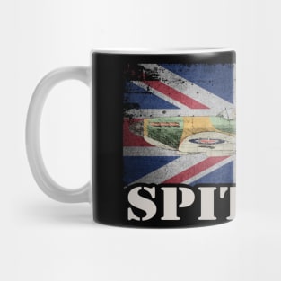 Supermarine Spitfire Fighter Plane Aircraft RAF Plane Union Jack Aeroplane Mug